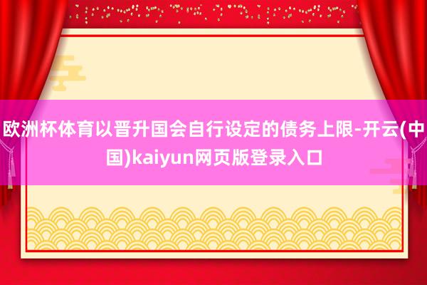欧洲杯体育以晋升国会自行设定的债务上限-开云(中国)kaiyun网页版登录入口
