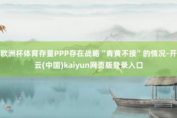 欧洲杯体育存量PPP存在战略“青黄不接”的情况-开云(中国)kaiyun网页版登录入口